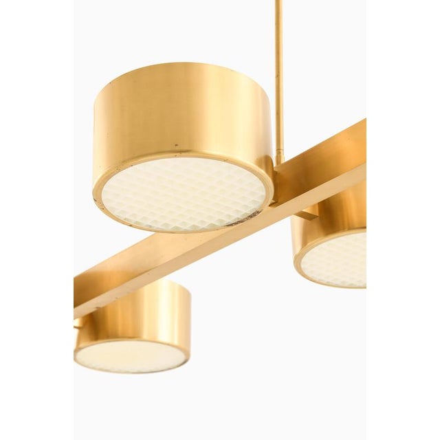 Ceiling Lamp in Brass and Plastic by Hans-Agne Jakobsson, 1950s For Sale - Image 4 of 10
