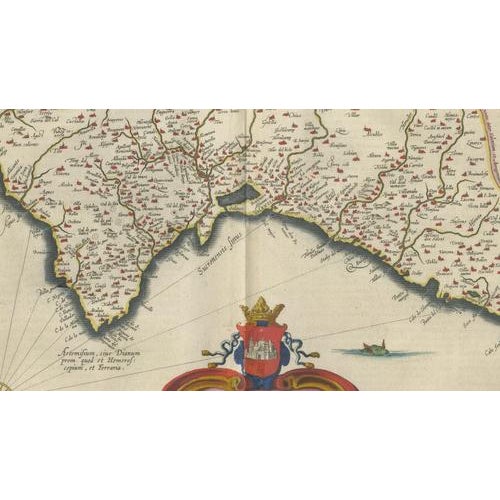 Blaeu Map of Valencia Valentia Regnum, 1642 For Sale - Image 6 of 15