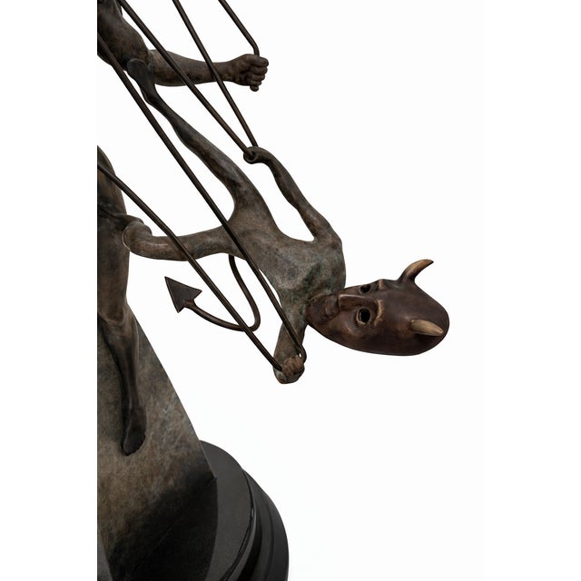 Monumental Figurative Large Sculpture Exploring Inner Conflict – Good vs Evil For Sale - Image 4 of 4