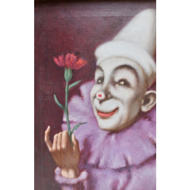 Sandor Basilides Clown With Flower for You Circa 1966 For Sale In New York - Image 6 of 11