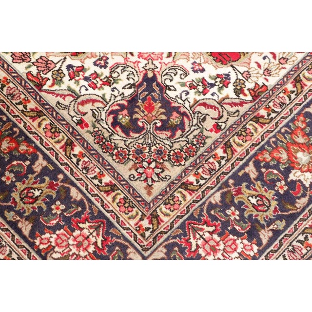 Hand-Knotted Tabriz Rug Nain in Wool For Sale - Image 6 of 11