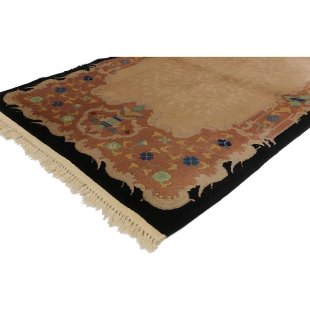70718 Antique Chinese Art Deco Rug, 03'00 x 04'10. Emanating the quiet elegance of a bygone era, this hand-knotted wool...