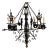 Quality Hand Forged Spanish Revival Wrought Iron Chandelier For Sale