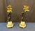This vintage pair of late 19th century Continental bronze & marble candelabra is decorated with dark patinated cherubs....
