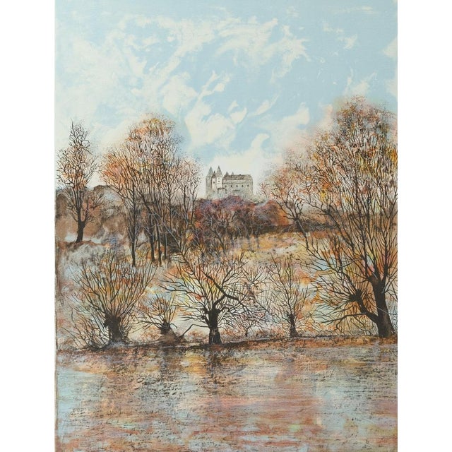 Antonio Rivera (1932) Château de Saumur Original color lithograph Signed in pencil Limited edition of 250 copies (this is...
