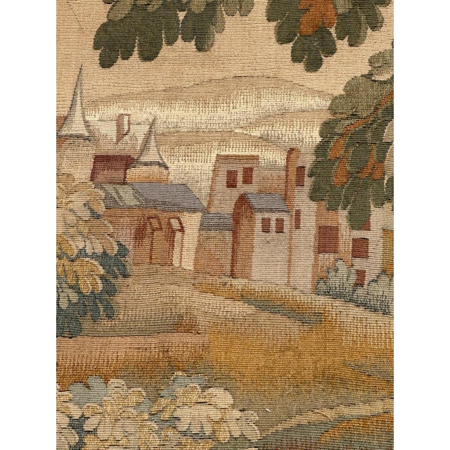 Brown Antique French Handwoven Aubusson Tapestry, 1890s For Sale - Image 8 of 18