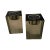 Vintage Modern Smoky Resin Cube Candle Holders Pair Minimalist Architectural Design For Sale - Image 4 of 7