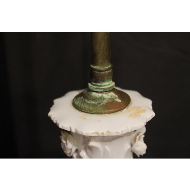C. 1890 Pair of Meissen-Style Blanc De Chine Porcelain Lamps For Sale - Image 10 of 13