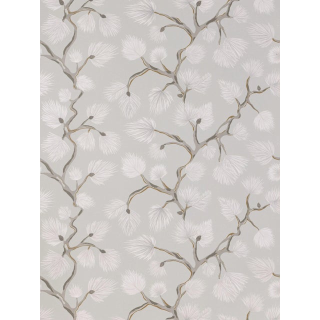 The House of Scalamandré Pignoli Wallcovering, Stone For Sale