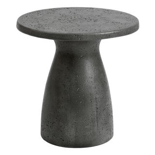 Charcoal Hourglass Outdoor Side Table For Sale
