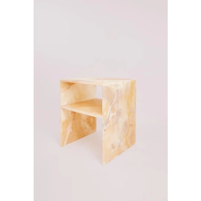 Amber Onyx Rosa Bedside Table by Studio Gaia Paris Dimensions: W 40 x D 40 x H 50 cm Materials: Amber Onyx The Rosa table...