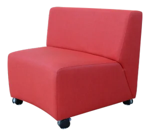 Steelcase Alison Spear Usa Coalesse Red Wedge Seat Lounge on Casters