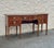 Traditional Large Vintage Federal Style Mahogany Sideboard Buffet With Tapered Legs and Original Brass Hardware For Sale - Image 3 of 12