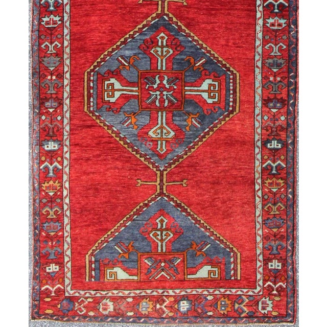 Keivan Woven Arts, En-142354, 1940’s Vintage Turkish Oushak Gallery Rug-3'10 X 12'7. This hand-knotted Turkish Oushak...