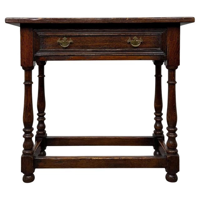 Antique 20th Century Oak Side Table For Sale - Image 12 of 12