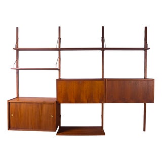 Danish Teak PS Modular System Wall Unit by Preben Sørensen for Randers Møbelfabrik, 1960s, Set of 12 For Sale