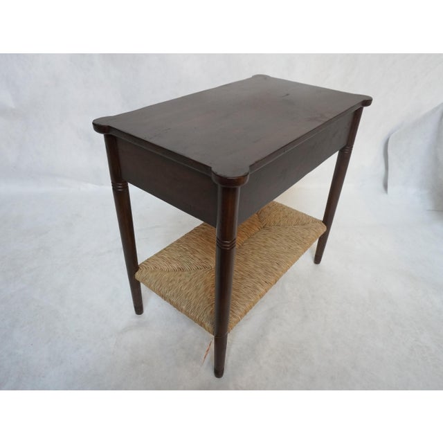 Miramar End Table With Drawer and Rush Shelf From Rooms & Gardens For Sale - Image 9 of 18