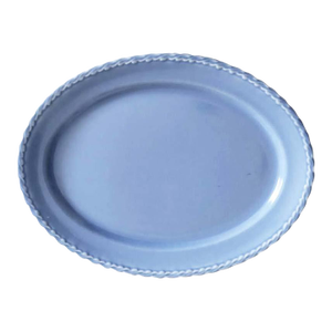 1940s Vernon Kilns Native California Pottery Melinda Platter Blue