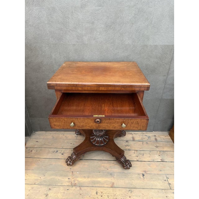 Antique Sewing Table in Mahogany For Sale - Image 4 of 13