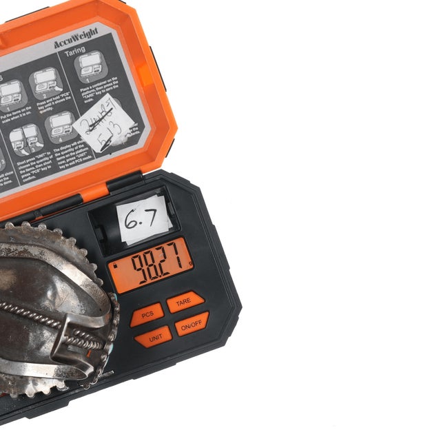 6.75" c30's-40's Navajo silver turquoise cluster cuff bracelet For Sale - Image 11 of 11