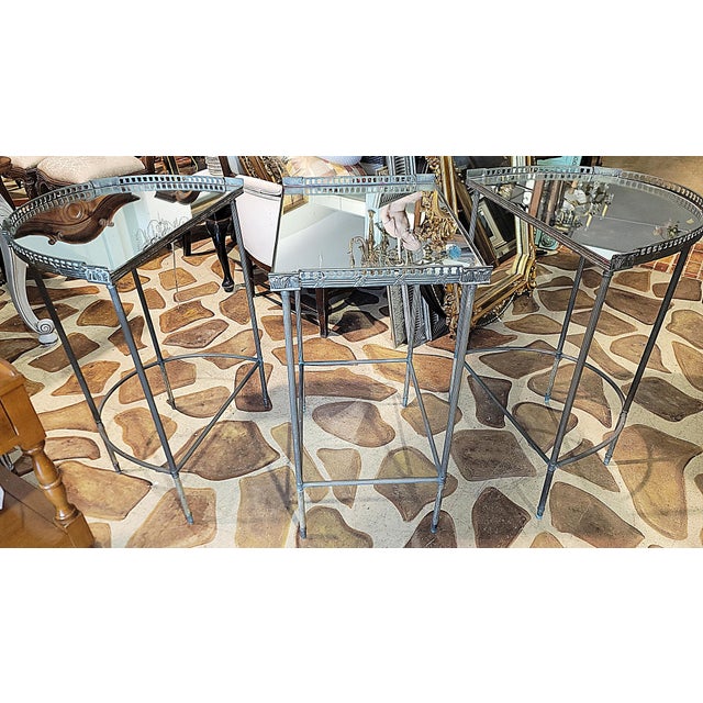 1920s Mid-Century Bauges Style 3 Piece Sofa Table For Sale - Image 10 of 11