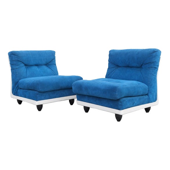 Vintage Modern Italian Lounge Chairs, 1970s, Set of 2 For Sale