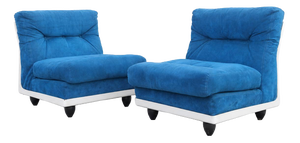 Vintage Modern Italian Lounge Chairs, 1970s, Set of 2