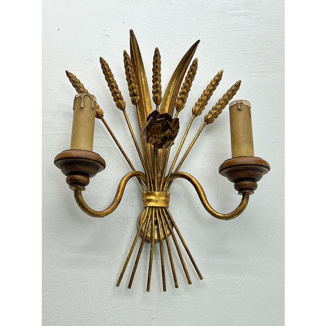 Sheaf of Wheat Wall Lamp in the style of Hans Kogl, 1960s For Sale - Image 9 of 12