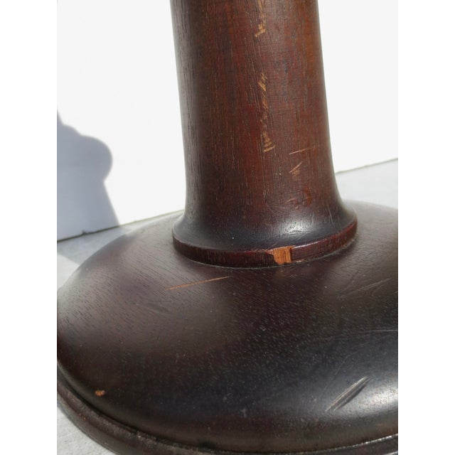 English Arts and Crafts Oak Candlesticks- A Pair of 2 For Sale - Image 9 of 10