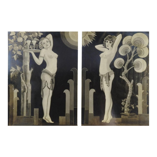 1930s Art Deco Mural Photograph For Sale