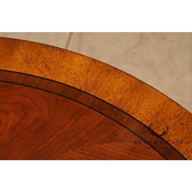 Ethan Allen Townhouse Collection Round Pedestal Side Table For Sale - Image 17 of 18