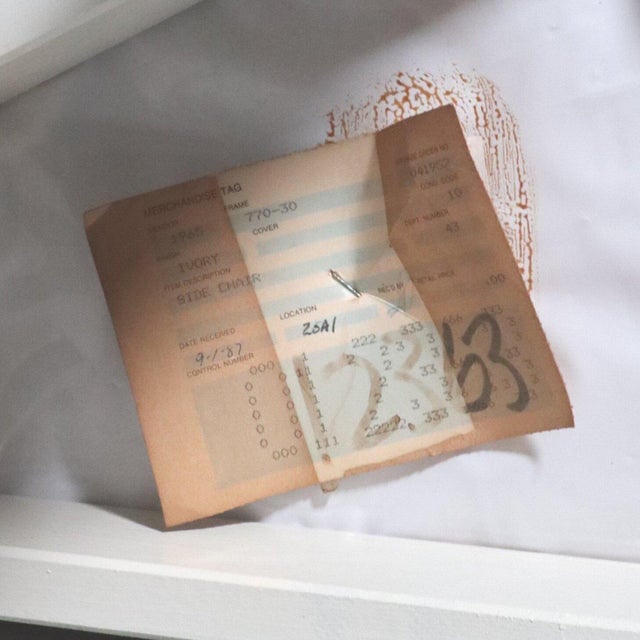 1980s Pierre Cardin Italian Postmodern Dining Chairs in White Lacquer with Leather Seats - Set of 8 For Sale - Image 9 of 10