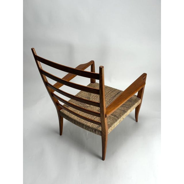 Mid-Century Sculptural Armchairs in Wood and Rope from Gio Ponti, Italy, 1940s, Set of 2 For Sale - Image 6 of 11