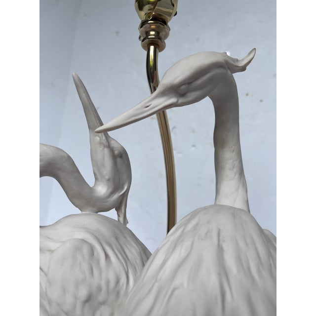 Vintage Giuseppe Armani Porcelain Heron Table Lamp - Hollywood Regency For Sale - Image 18 of 18