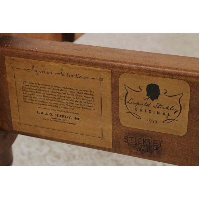 Stickley Cherry Full Size Cannonball Poster Bed For Sale - Image 15 of 15