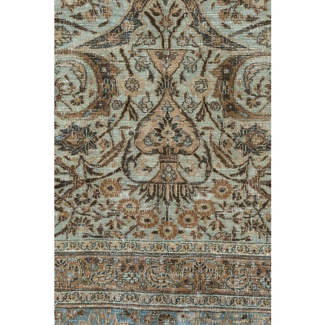 Zabihi Collection Antique Worn Persian Oversize Carpet For Sale - Image 11 of 12