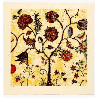 Dan Rizzie, Modernist 1998 Flowering Tree Color Lithograph Dan Rizzie Mod Collage Artist, 1998 For Sale