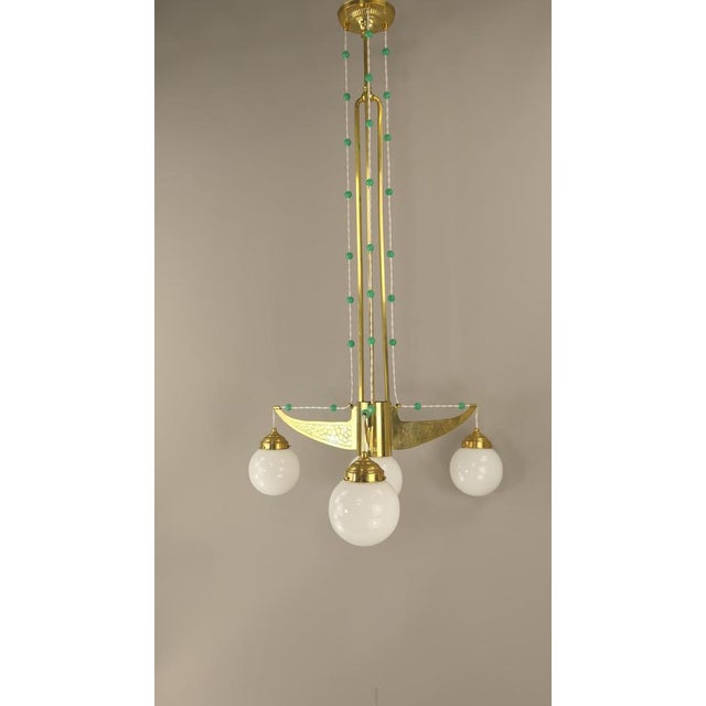 Chandelier from Wiener Werkstätte, 1920s For Sale - Image 3 of 12