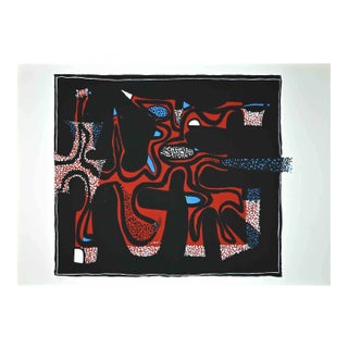 Wladimiro Tulli, Brown Composition, Serigraph, 1970s For Sale