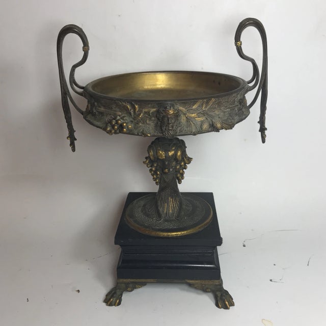 Bronze Antique French Bronze Compote For Sale - Image 8 of 8
