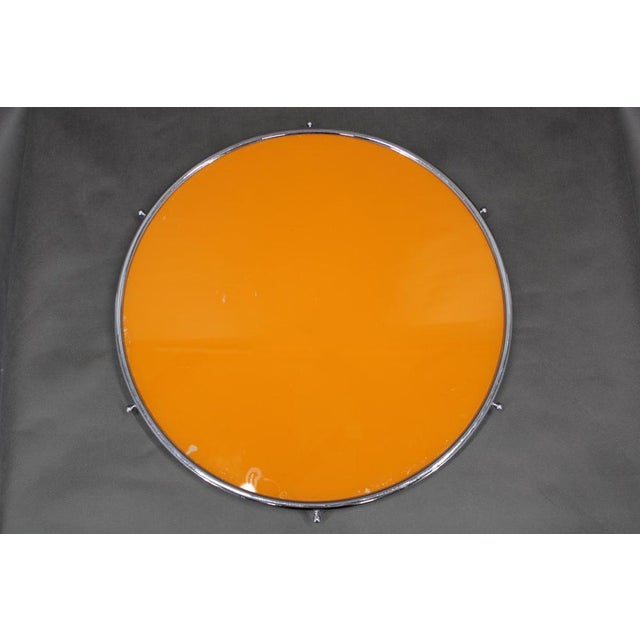 Art Deco Swivel Serving Tray in Chrome, Glass, and Wood, Czechoslovakia, 1930s For Sale - Image 3 of 8