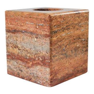 Vintage Genuine Marble Tissue Box Cover For Sale