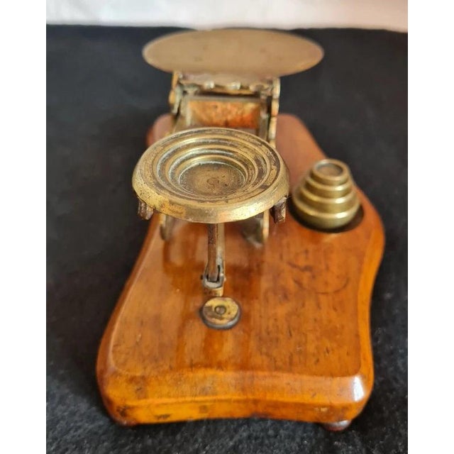 Brown Brass-Mounted Postal Scales from Sampson Mordan & Co., 1900s For Sale - Image 8 of 9