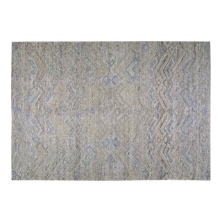 Moroccan Hand Knotted Wool Rug, 9'9"x14' For Sale