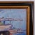 Mid 20th Century Vintage Impressionist Oil Painting of a Harbor Scene For Sale - Image 5 of 10