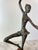 Wood Vintage Abstract Bronze Ballerina Sculpture on Wood Base — Mid-Century Modern Figurative Art For Sale - Image 7 of 10