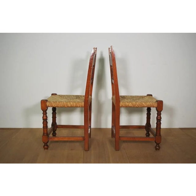 Set of Small Wooden Chairs For Sale - Image 3 of 9
