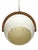 Mid-Century Modern Swiss Space Age Plastic and Plywood Pendant Lamp from Temde, 1960s For Sale