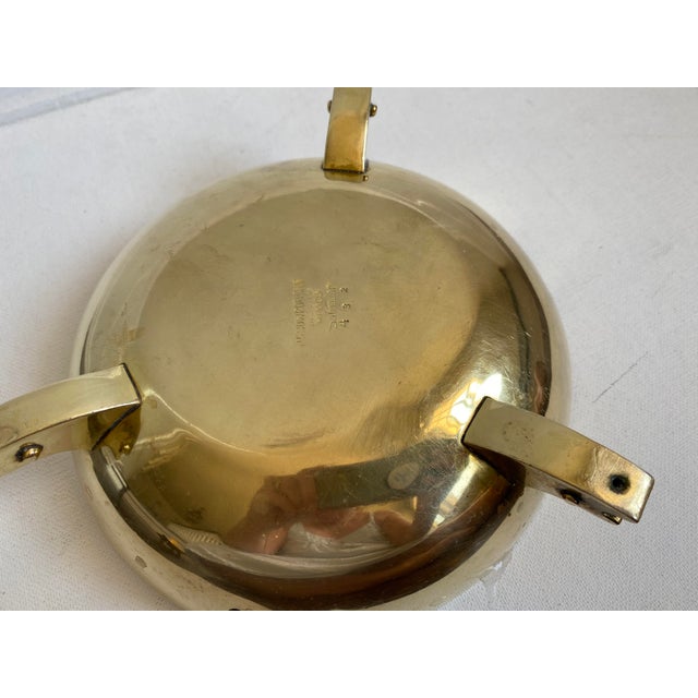 Mid 20th Century Mid 20th Century Salvador Teran Brass and Glass Tile Bowl For Sale - Image 5 of 6