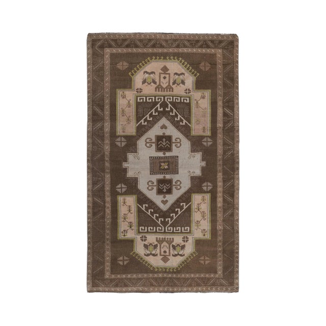 Vintage Brown Turkish Kars Rug 5'10'' X 10' For Sale - Image 13 of 13